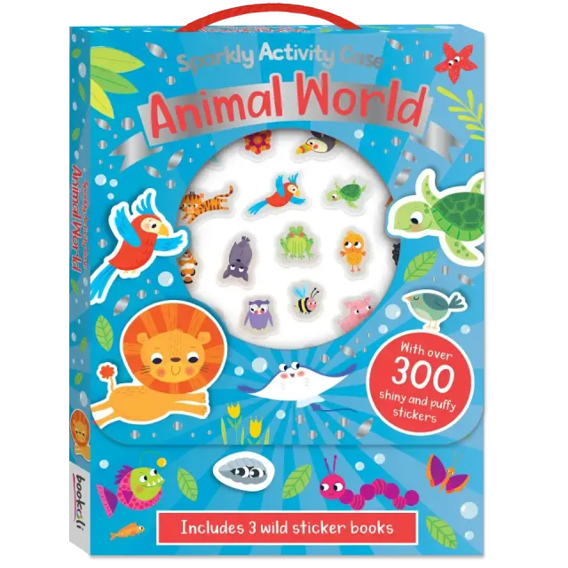 Decoden Magic Animal World klistermærkebog aktivitetsæske dyr