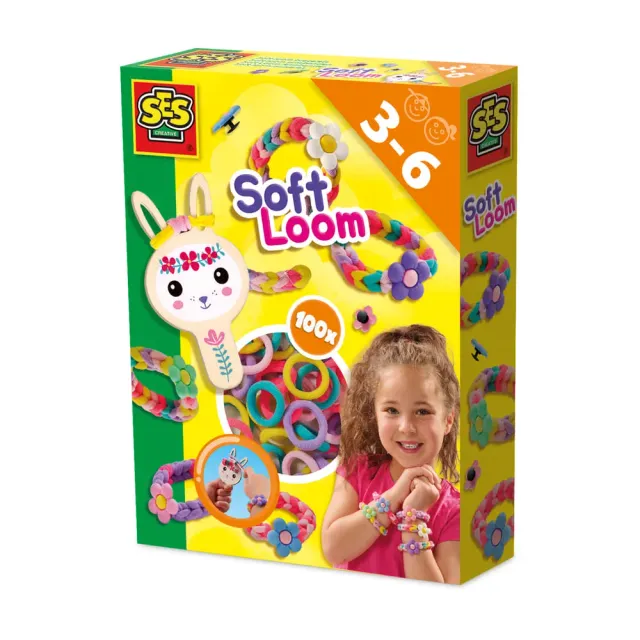 SES Creative Soft Loom armbåndssæt 100 elastikker