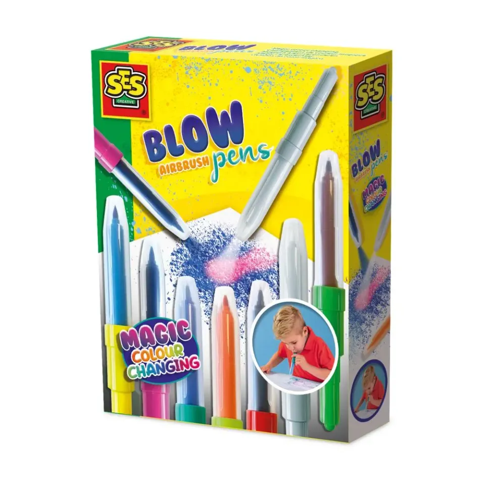 SES Creative Blow Airbrush tusser 7 stk farveskift