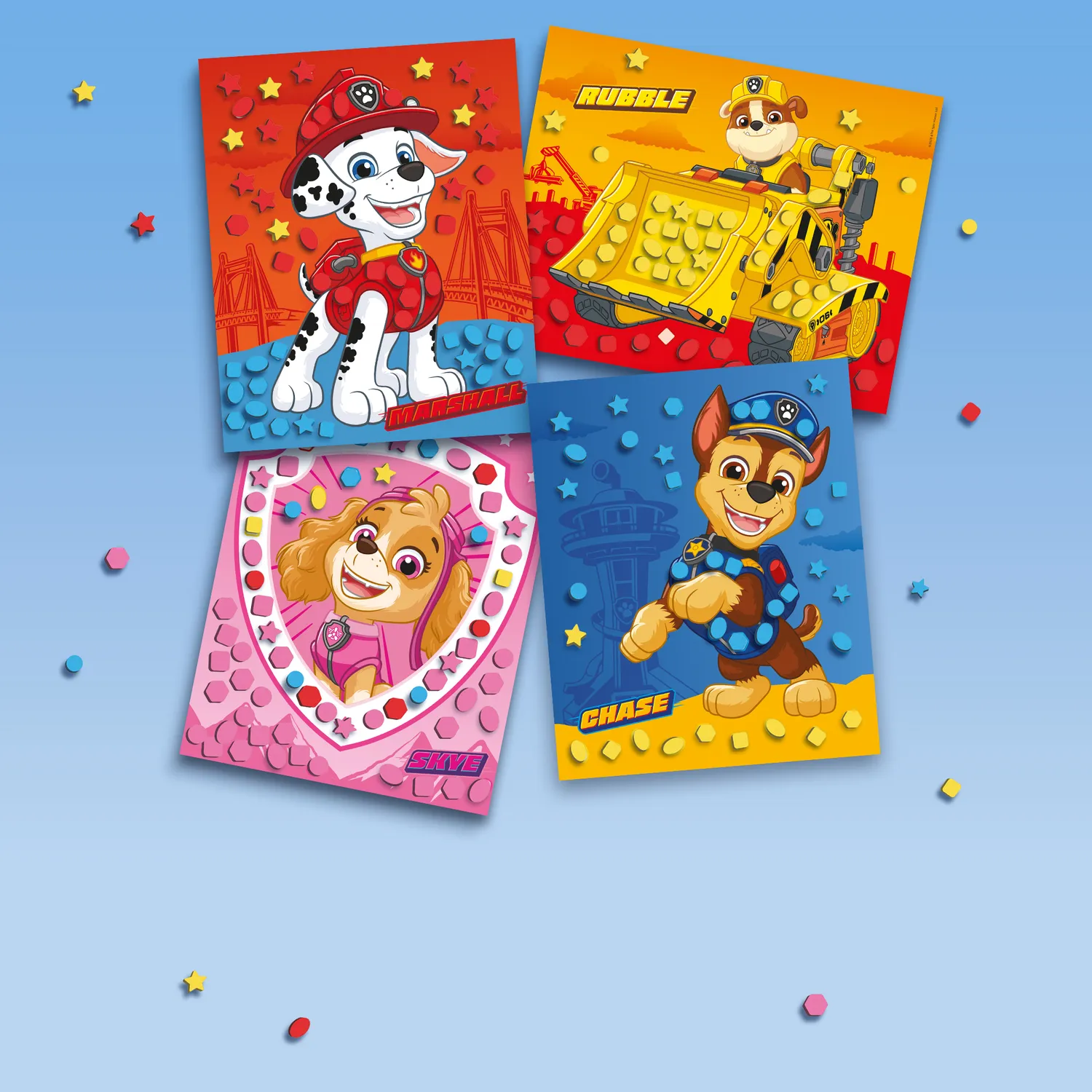 SES Creative Paw Patrol mosaiksæt lær farver former