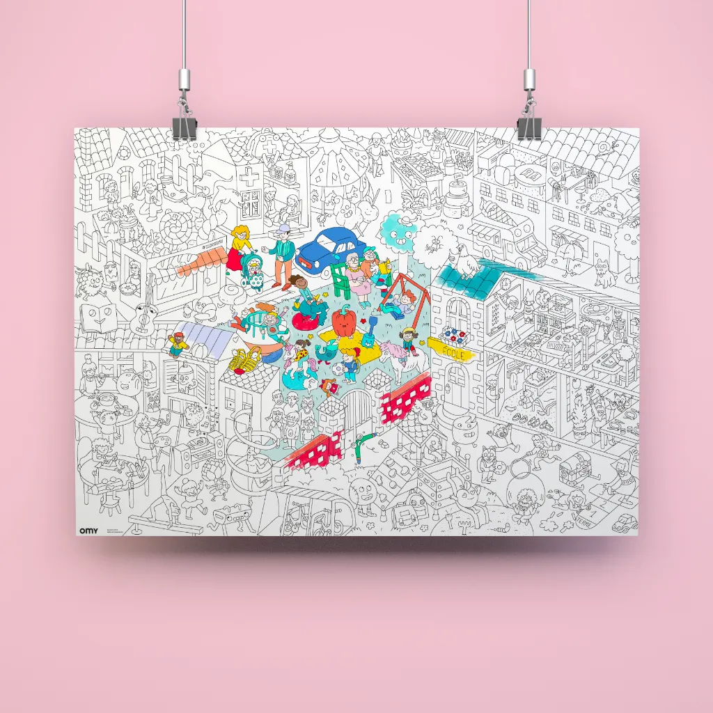OMY Kids Life kæmpe maleplakat hverdag