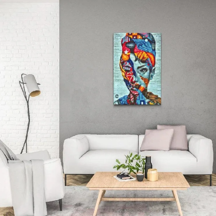 Road2Art Audrey Hepburn diamond paint 60x80 cm firkantede