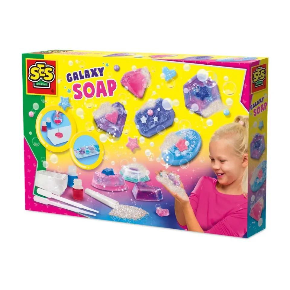 SES Creative Galaxy sæbelab sæt med glitter og forme
