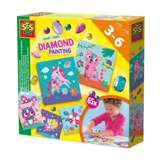 SES Creative Giga Diamond Painting ædelsten 65 stk – til børn