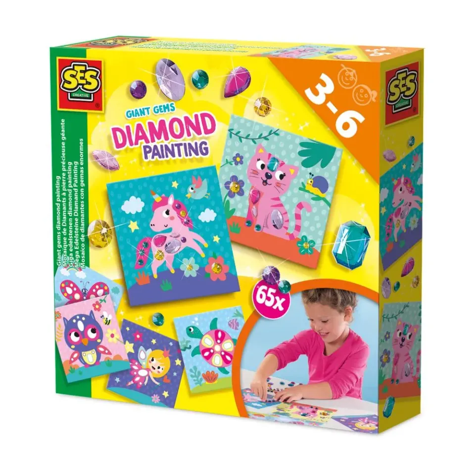 SES Creative Giga Diamond Painting ædelsten 65 stk – til børn