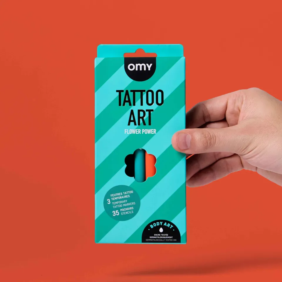 OMY Tattoo Art Flower Power tatoveringstusser 3 stk