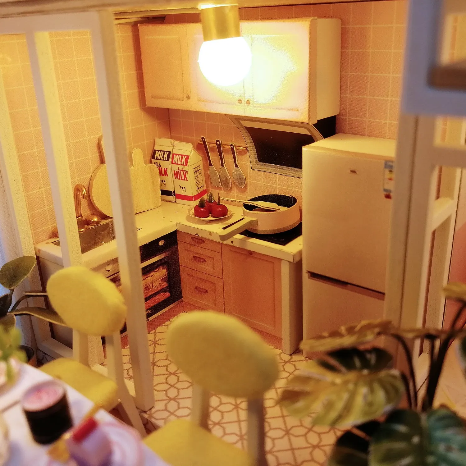 Craftsy Miniature Diorama Sød Tid byggesæt med LED-lys