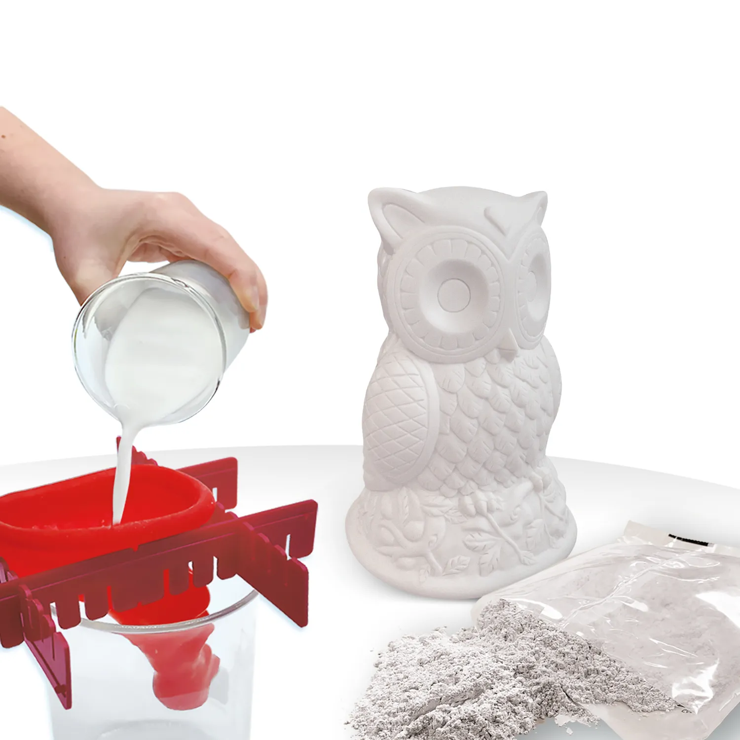 SES Creative Støb og mal ugle gipssæt 3D med maling