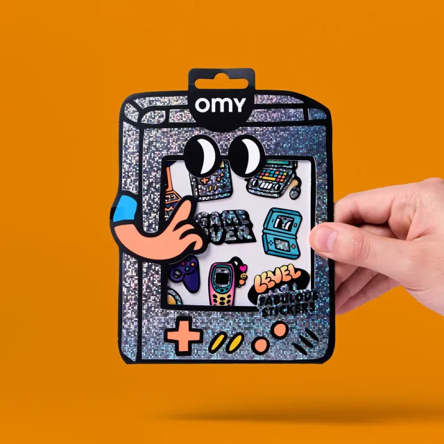 OMY Big Game Boy klistermærker fluorescerende