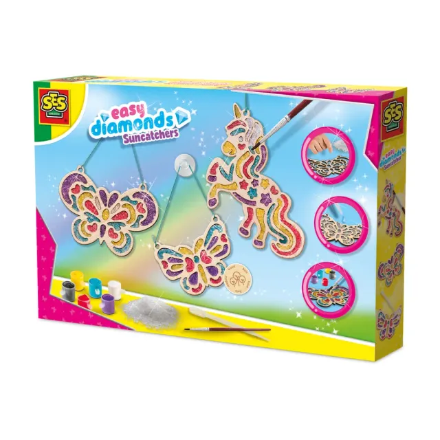 SES Creative Easy Diamonds Suncatchers solfangere 3 stk