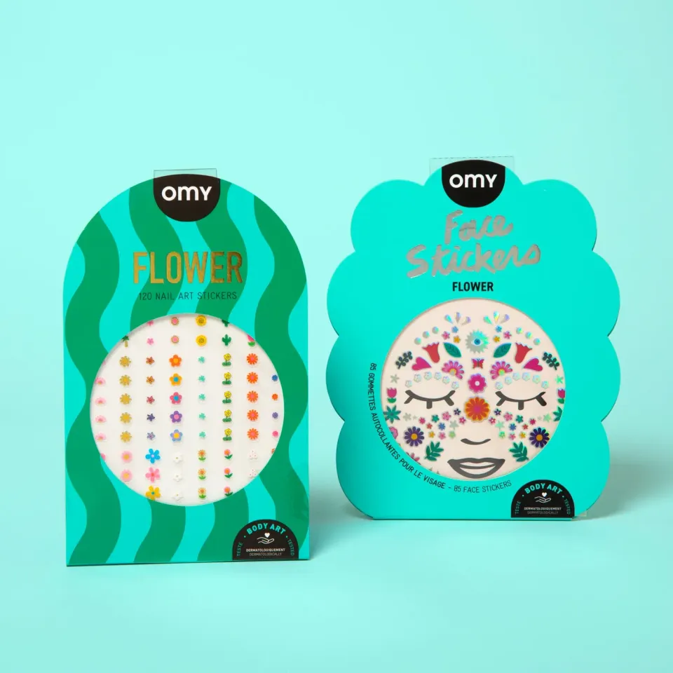 OMY Body Art Box Flower klistermærkesæt 205 stk