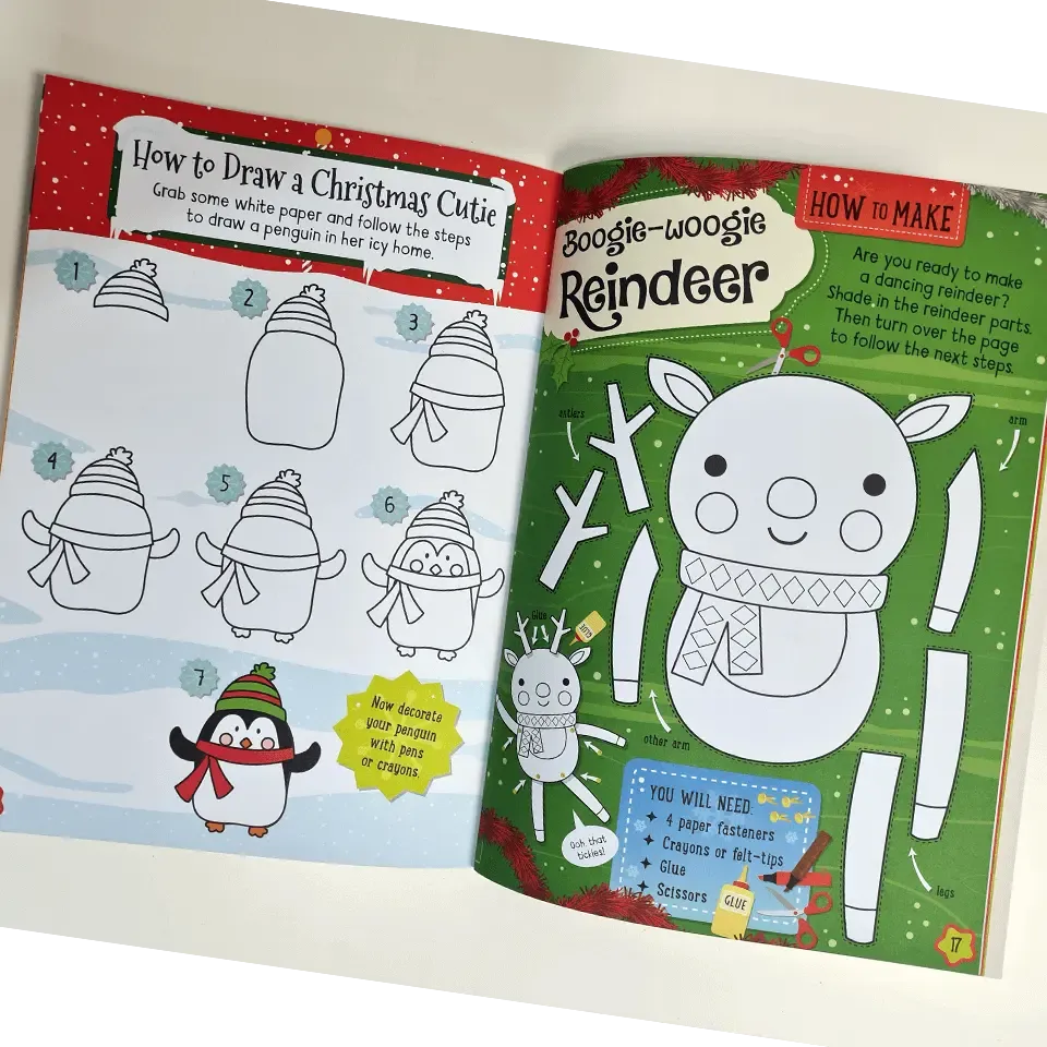 Decoden Magic Sparkly Christmas aktivitetsbog med stickers