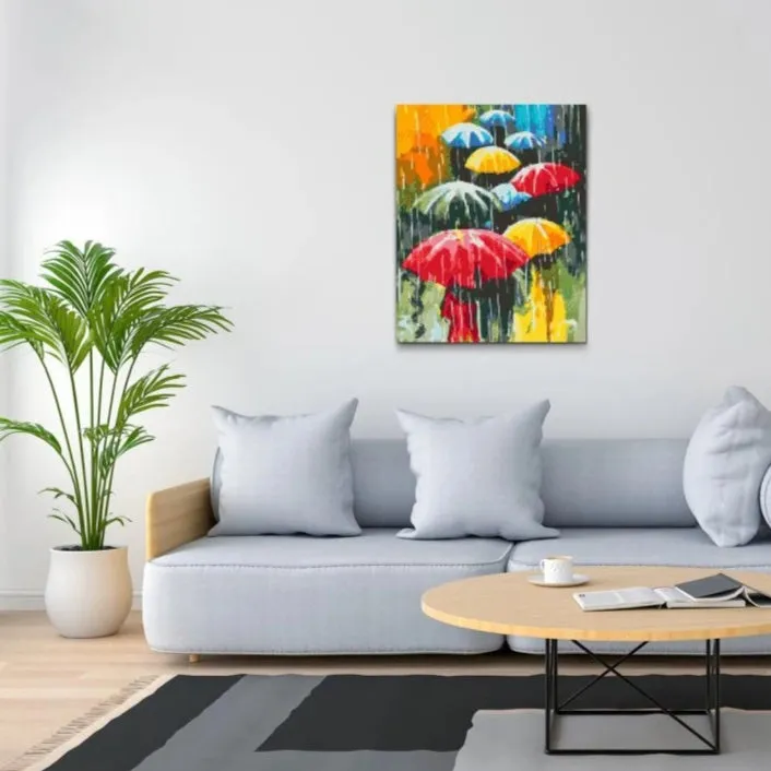 Road2Art Paraplyer diamond painting 30x40 cm runde