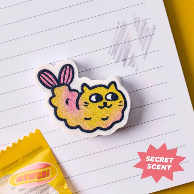 OMY Eraser Buddies Mewchi viskelæder duft