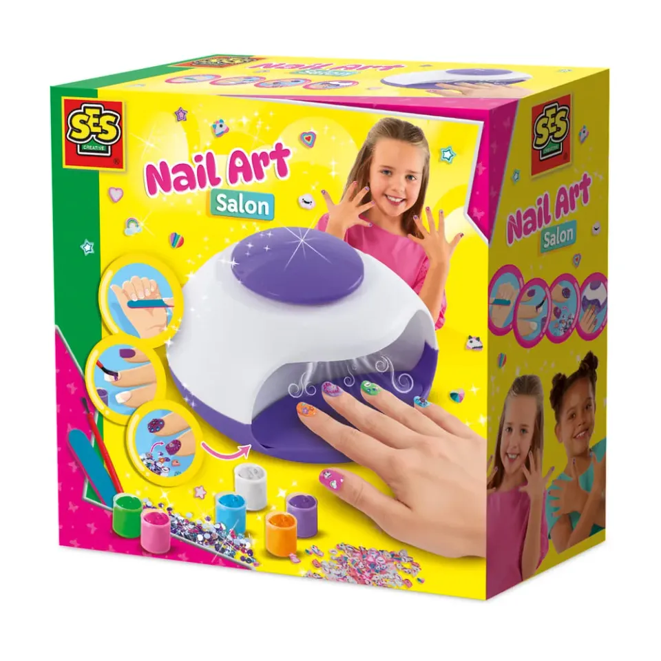 SES Nail Art Salon neglesæt 6 lakker med negletørrer