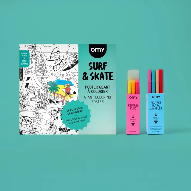 OMY Starter Box Surf & Skate malesæt XXL plakat tuscher