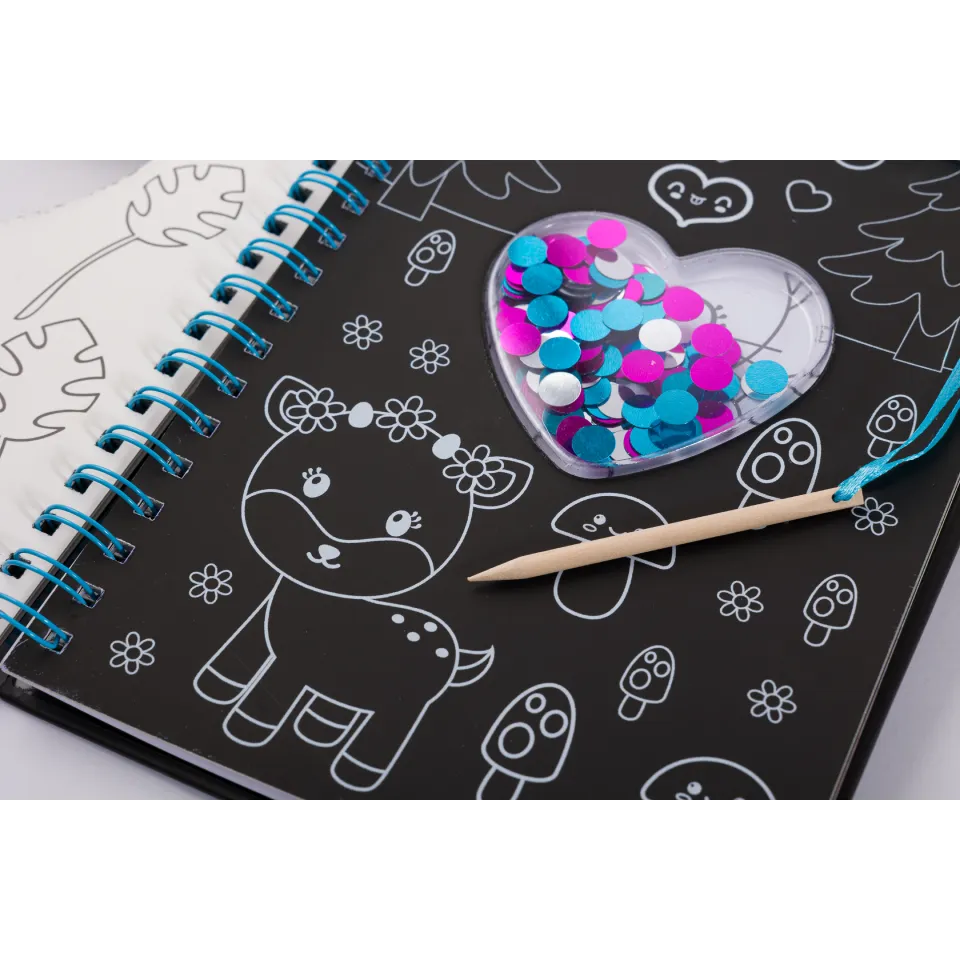 Decoden Magic Scratch Art Sparkles Baby Animals kradsebog dyr