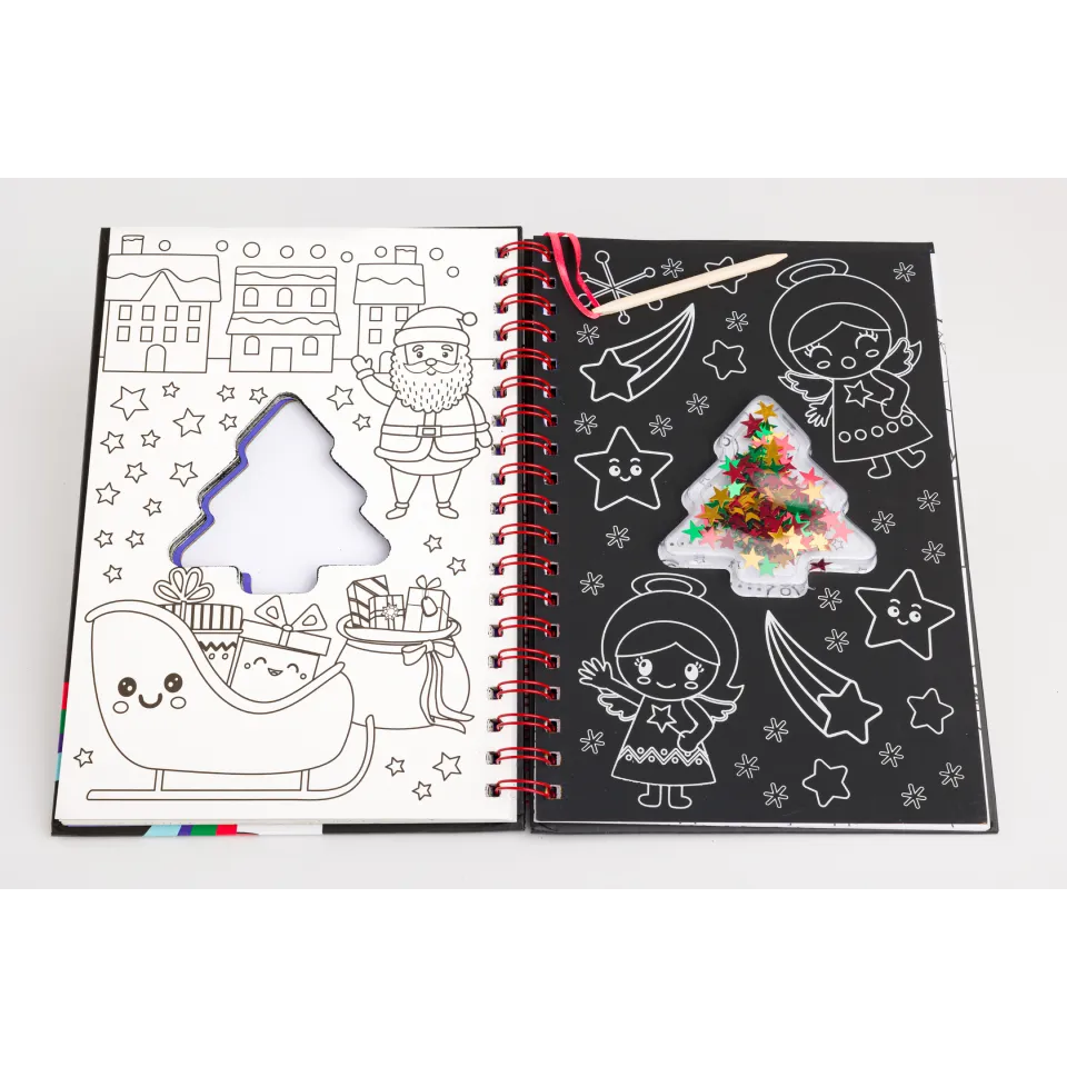 Decoden Magic Scratch Art Sparkles I Love Christmas kradsebog jul