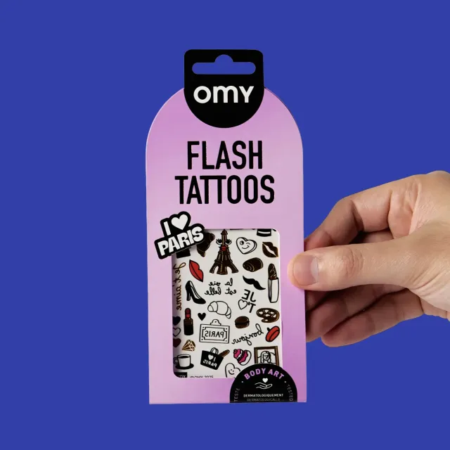 OMY I Love Paris tatoveringer 52 stk midlertidige