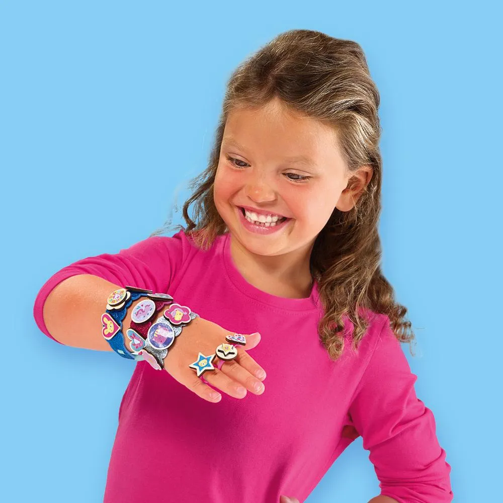 SES Creative Glitter Smykkesæt Ringe og Armbånd 8 dele