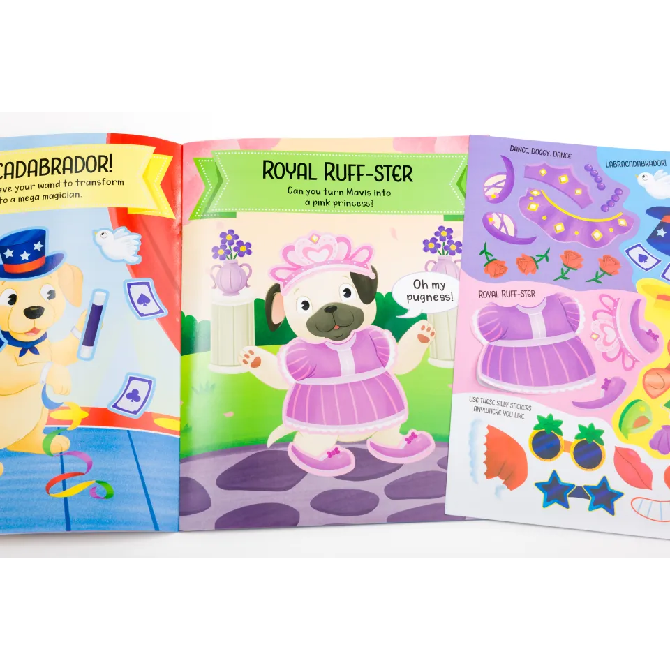 Decoden Magic Silly Stickers Puppies klistermærkebog hvalpe