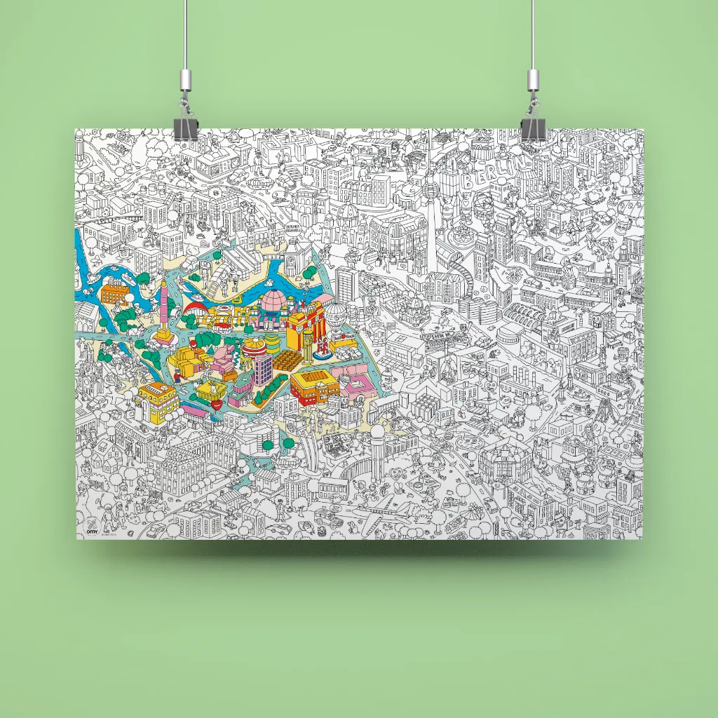 OMY Berlin kæmpe maleplakat bykort