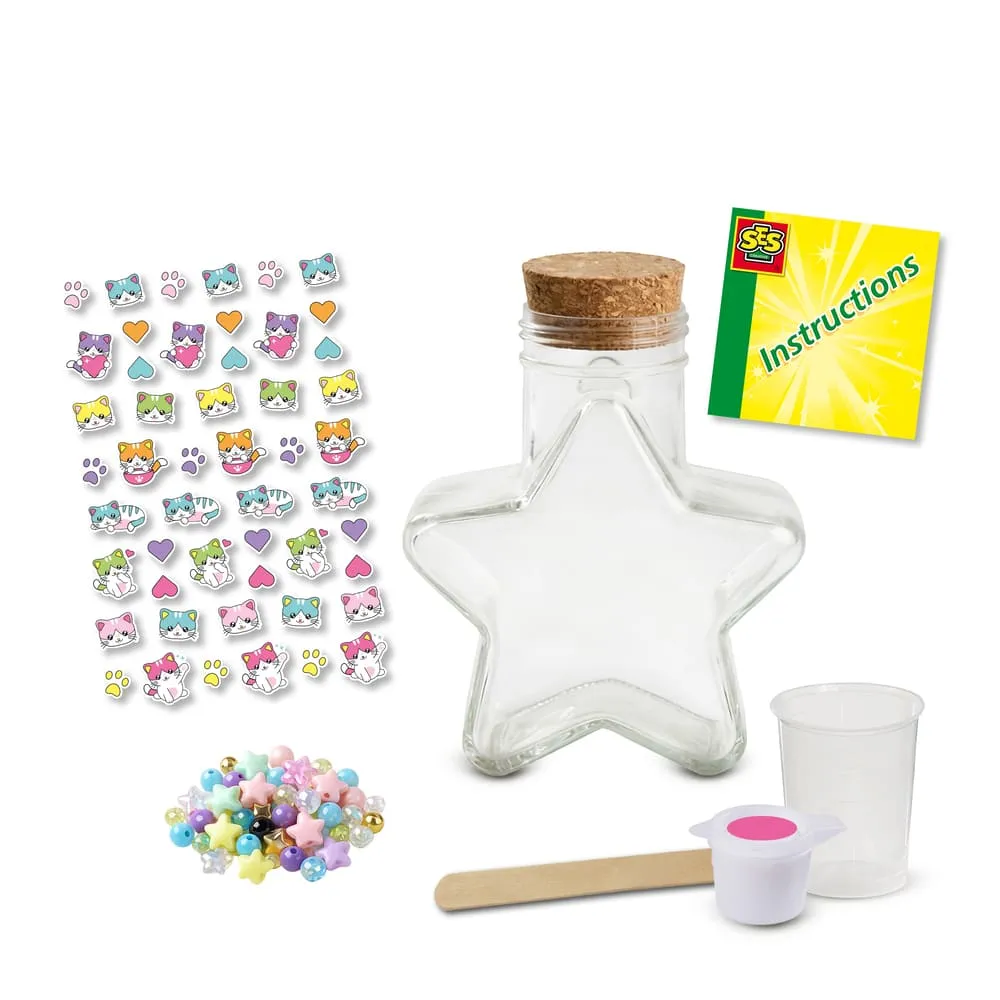 SES Creative Make Mix Slime Kitty Cuties lyserød