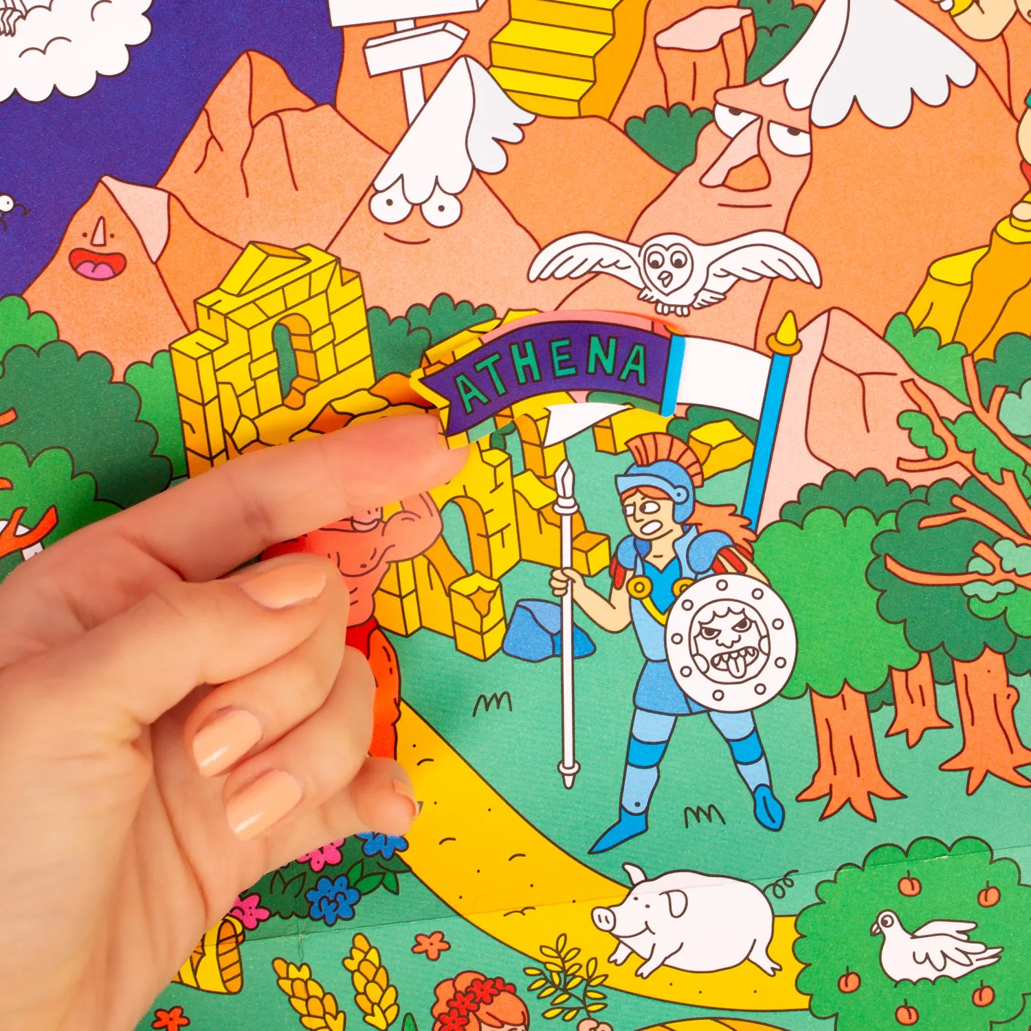 OMY School Mythologie stickerplakat 80 stickers tosproget