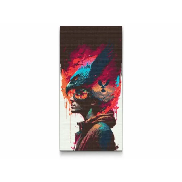 Road2Art Flyvende Tanker diamond paint 40x80 cm firkantet