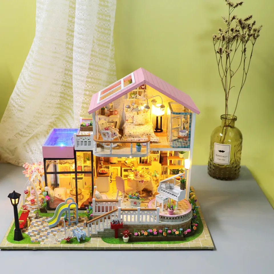 craftsy.dk Sød Verden miniature diorama DIY LED-hus