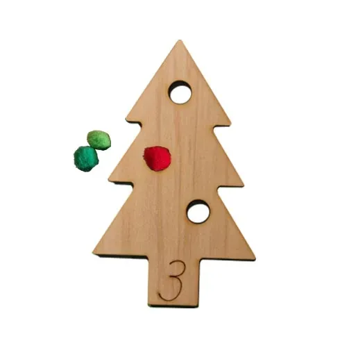 MooiHout jule tælleformer træ Montessori leg