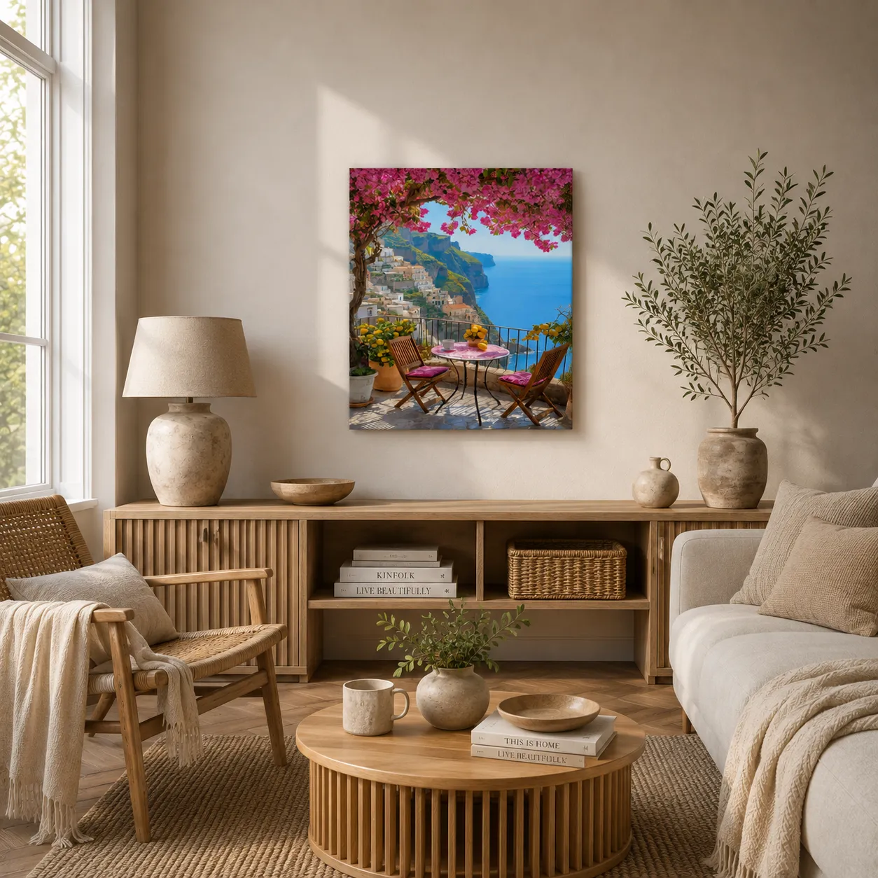 Craftsy.dk Amalfi Terrasse mal efter tal 40x50 cm havudsigt