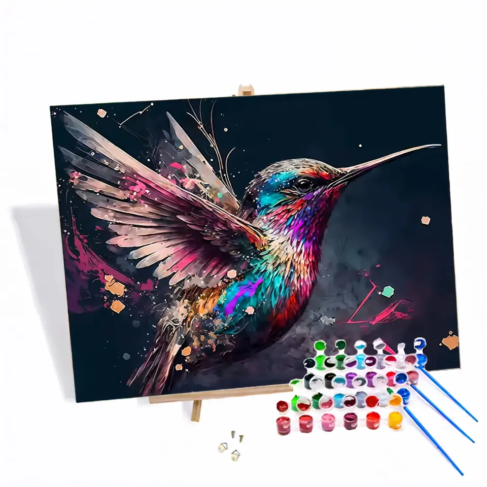 craftsy.dk Fugl Kolibri mal efter tal 40x50 cm kolibri