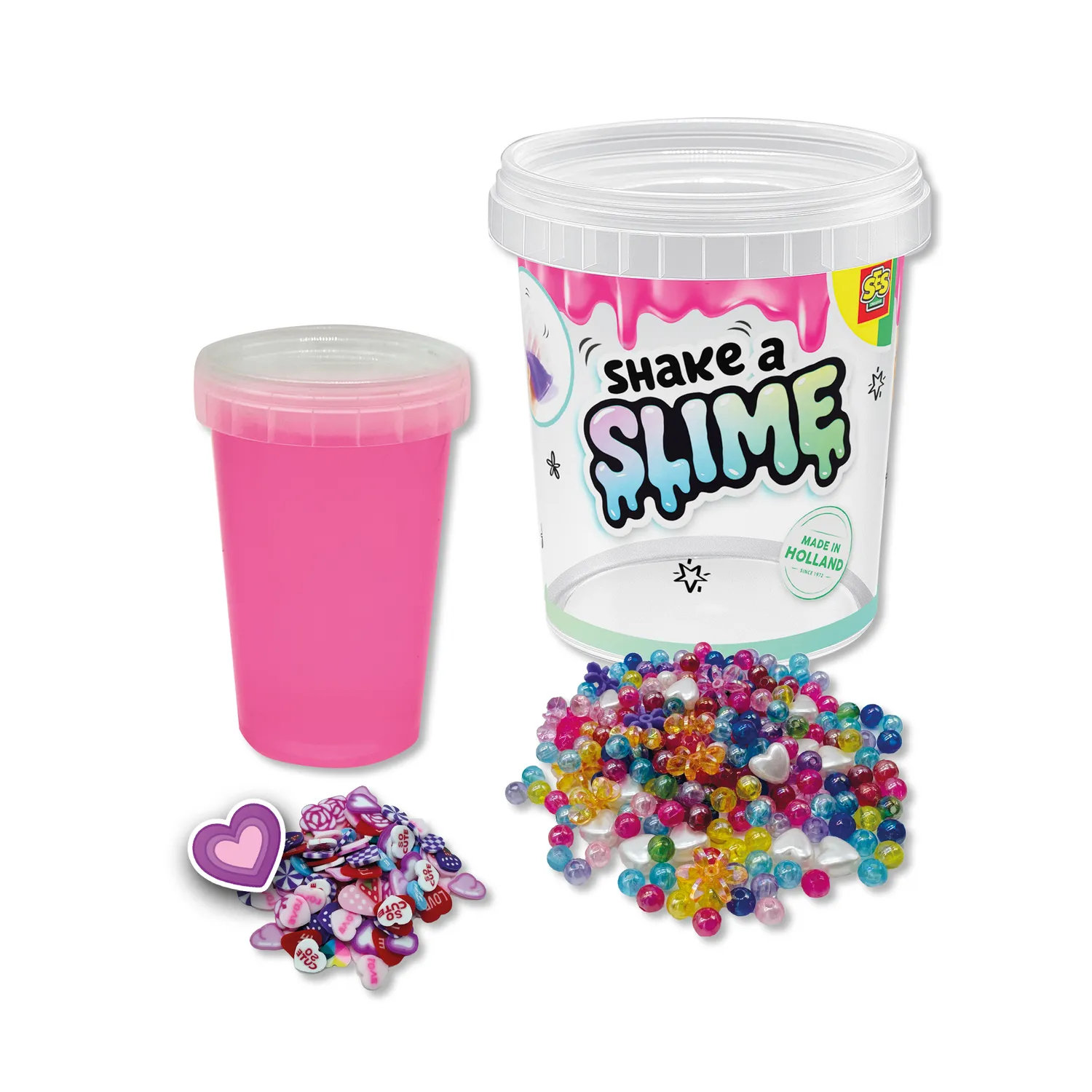 SES Creative Shake-a-Slime Love Story slim 200 g lyserød