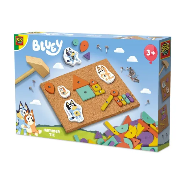 SES Creative Bluey Hamresæt i træ med hammer