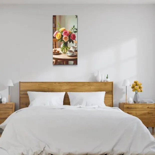 Road2Art Roser i Køkkenet diamond painting 40x80 firkantet