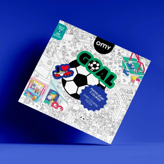 OMY Goal kæmpeplakat fodbold farvelægning