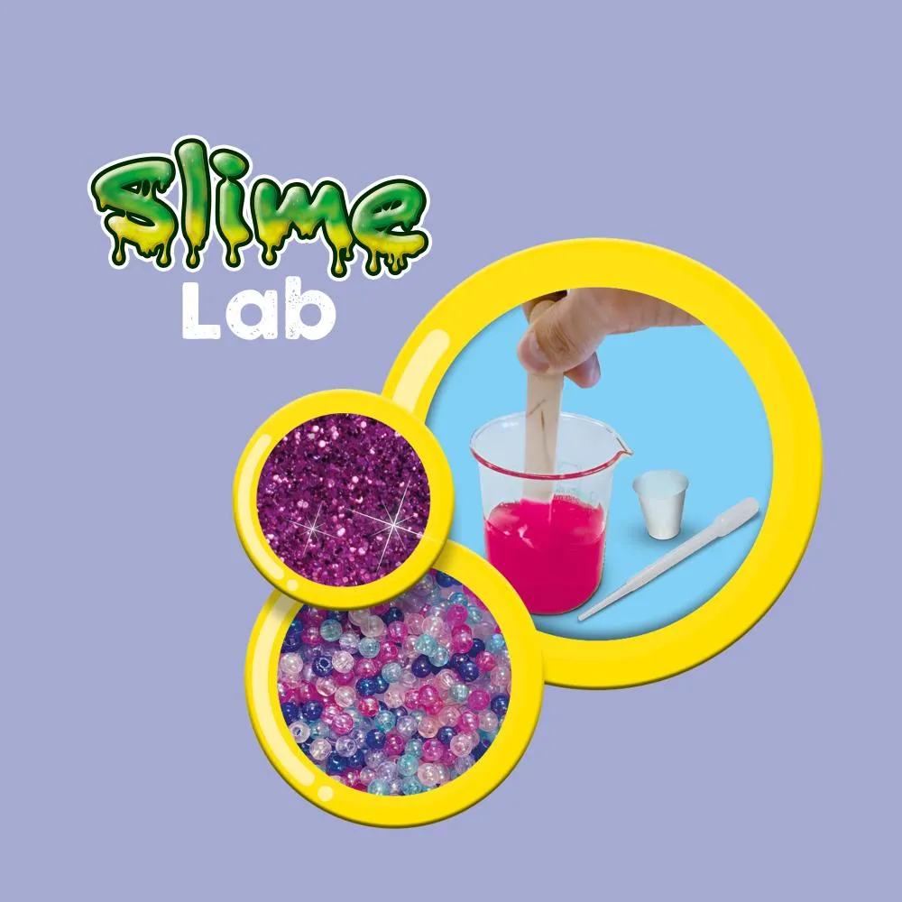 SES Slime Lab Unicorn slim-sæt lyserød glitter