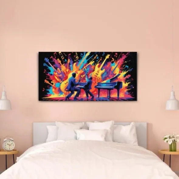Road2Art Musikere på Scenen diamond paint 40x80 cm
