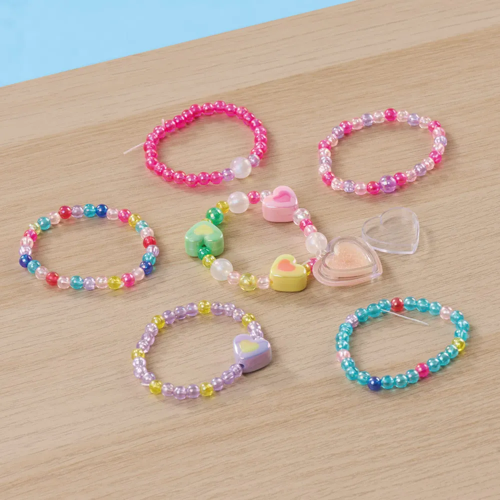 SES Creative Lipgloss armbånd perlesæt med hjertevedhæng