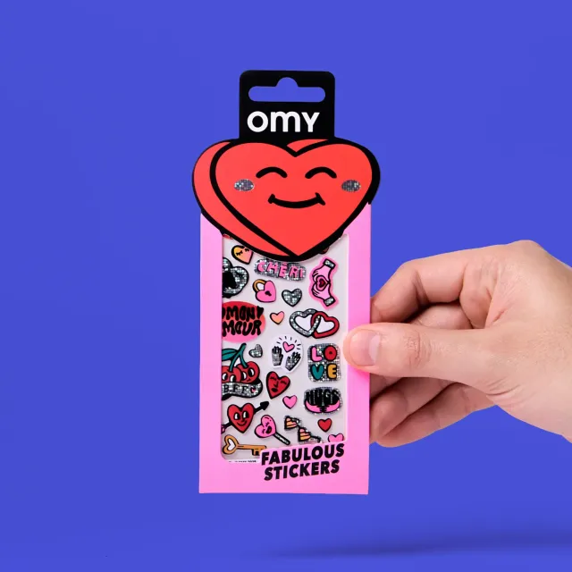 OMY Iconic Love klistermærker holografiske