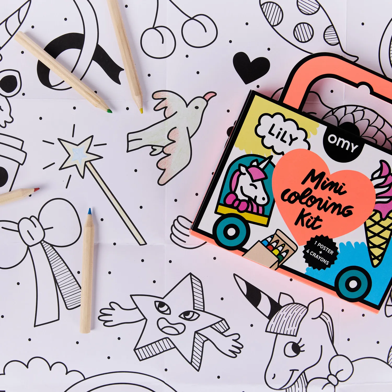 OMY Mini Coloring Kit Lily malesæt enhjørning
