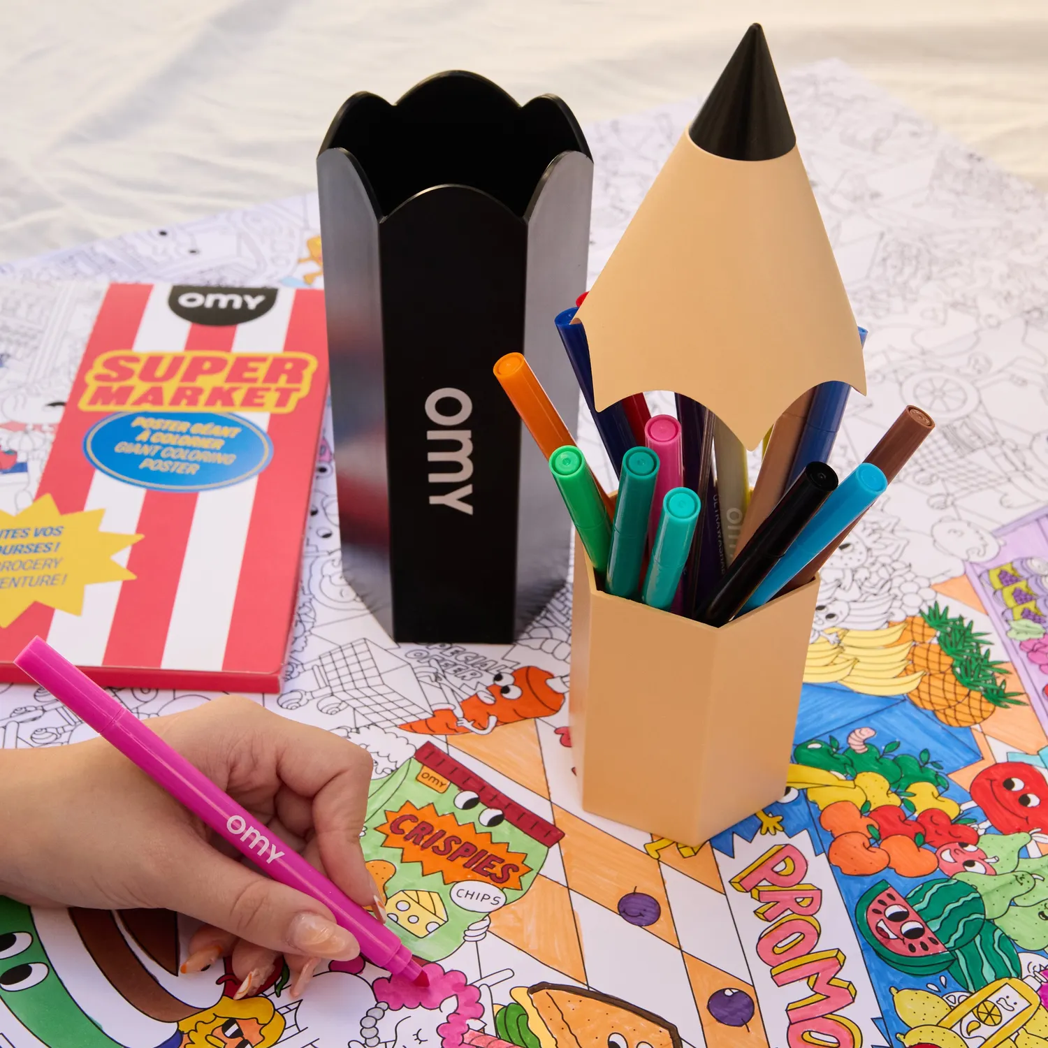OMY Pencil Box tuschesæt 16 stk vaskbare