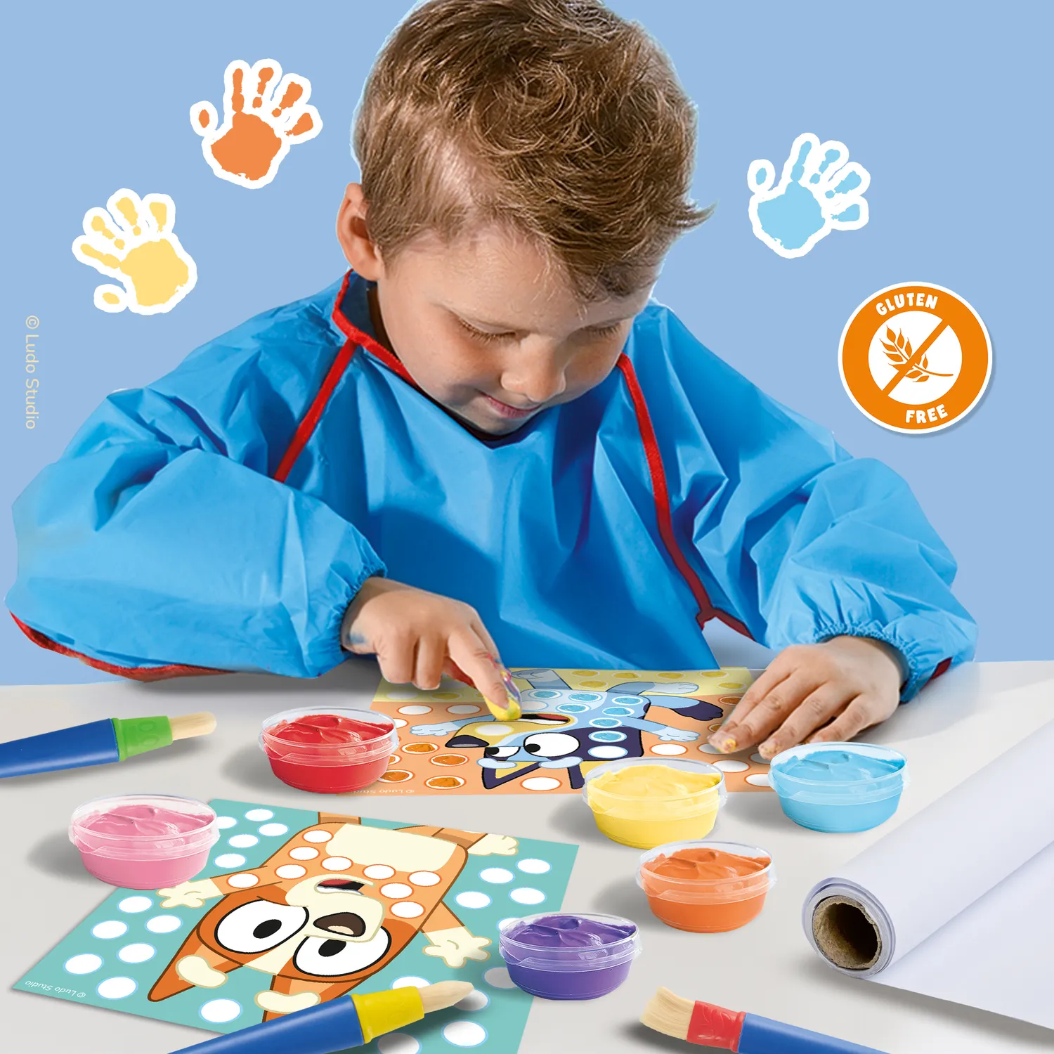 SES Creative Bluey fingermaling mega sæt 6 farver