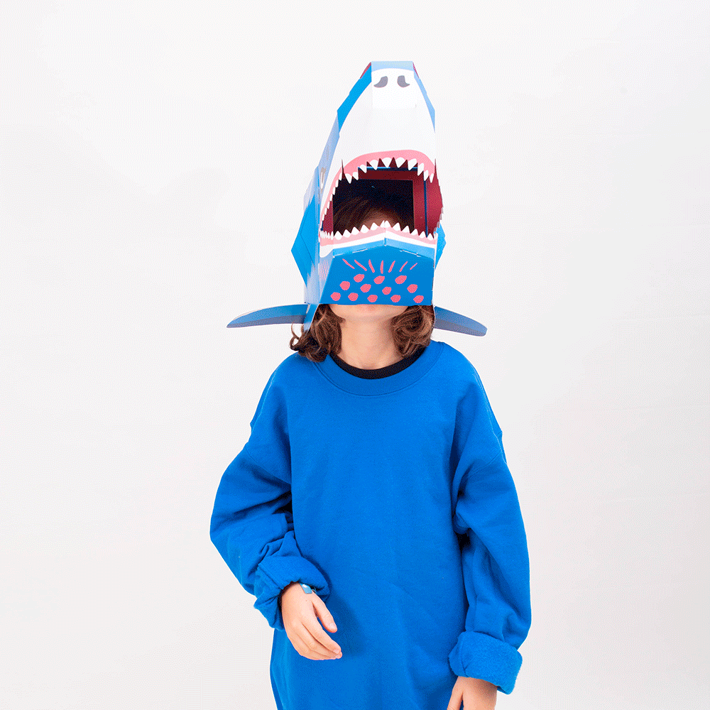 OMY Requin 3D-maske haj til børn