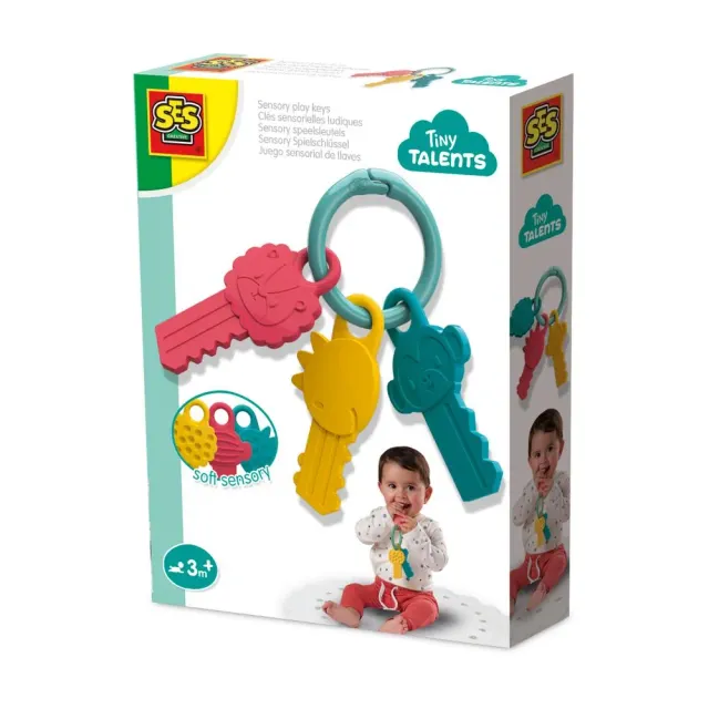 SES Creative Sensory bidelegetøj nøgler 3 stk dyr