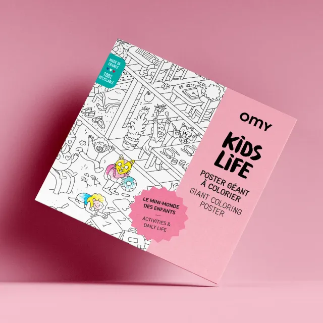 OMY Kids Life kæmpe maleplakat hverdag