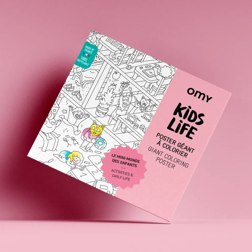 OMY Kids Life kæmpe maleplakat hverdag