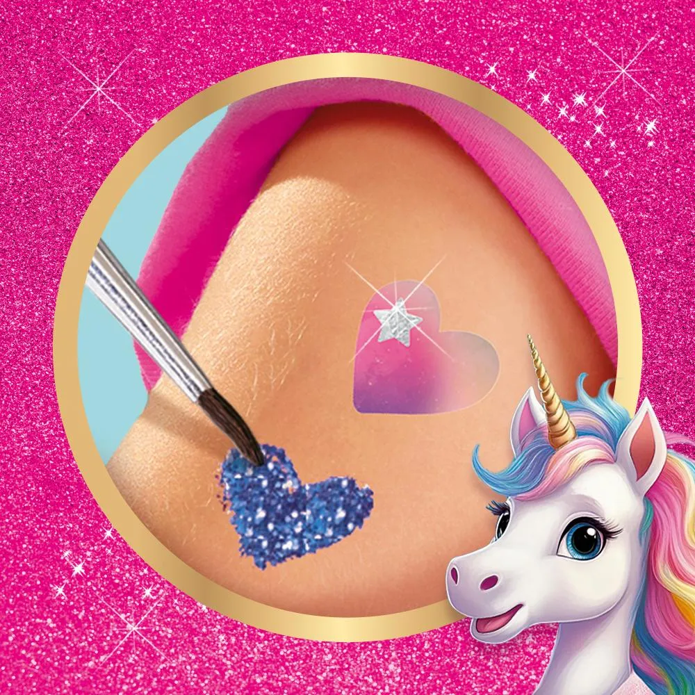 SES Creative Unicorn tatoveringer metallic 64 stk