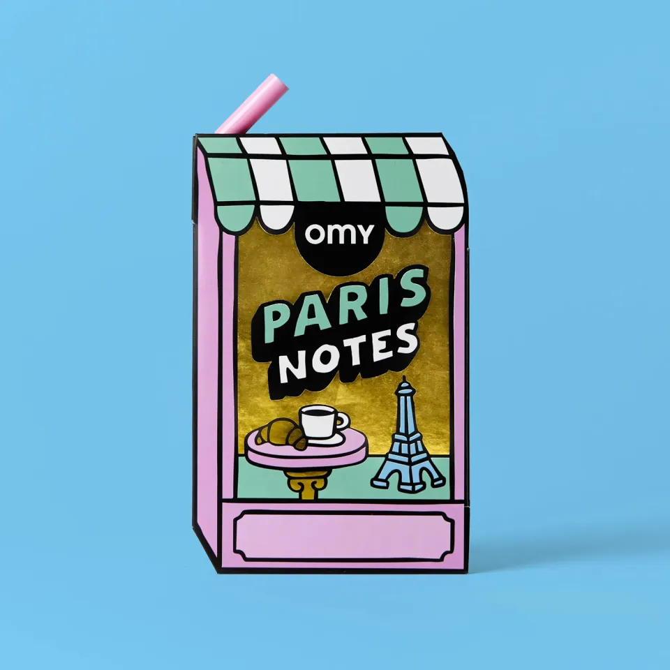 OMY Paris sticky notes blok med pen